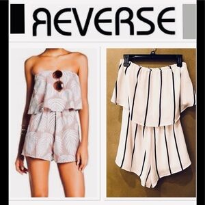 Reverse strapless romper